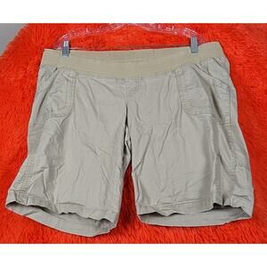 Two Hearts Maternity Khaki Under The Belly Casual Comfort Pregnancy Shorts XL
